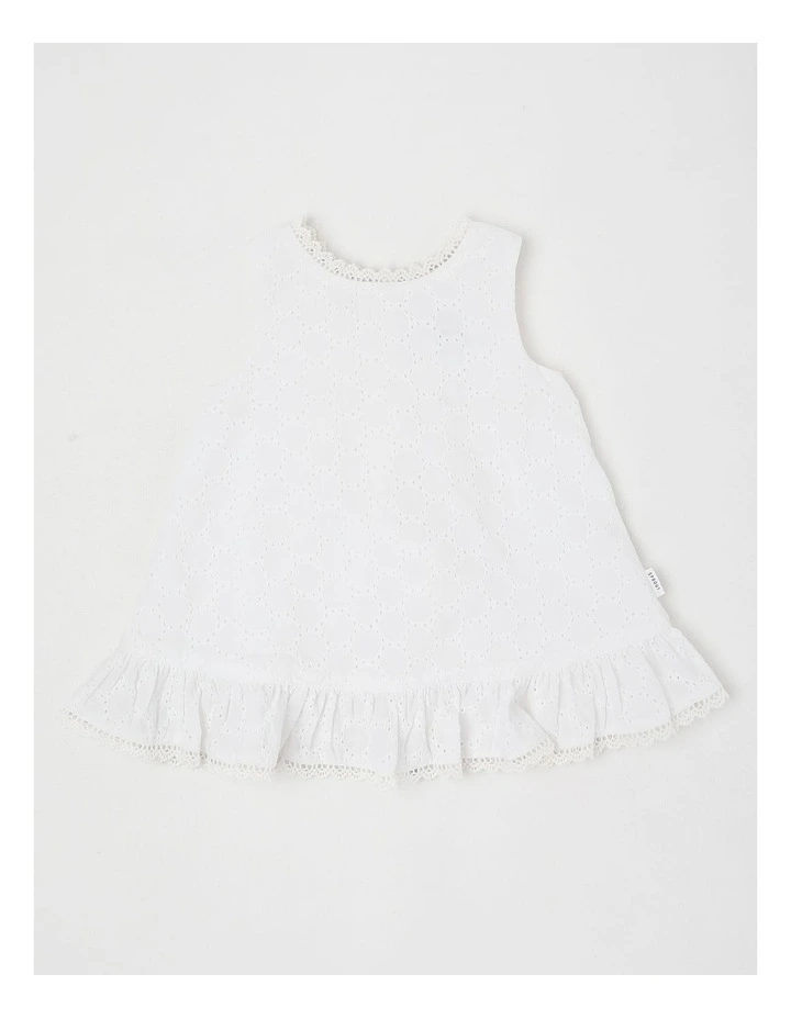 Broderie Dress in White image 1