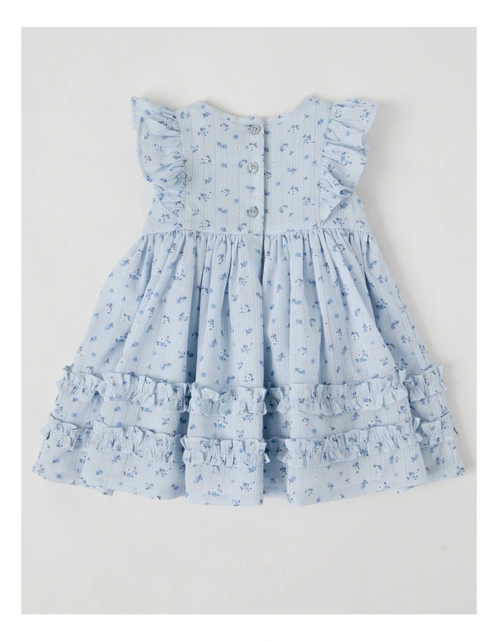 Frill Hem Dress in Light Blue image 3
