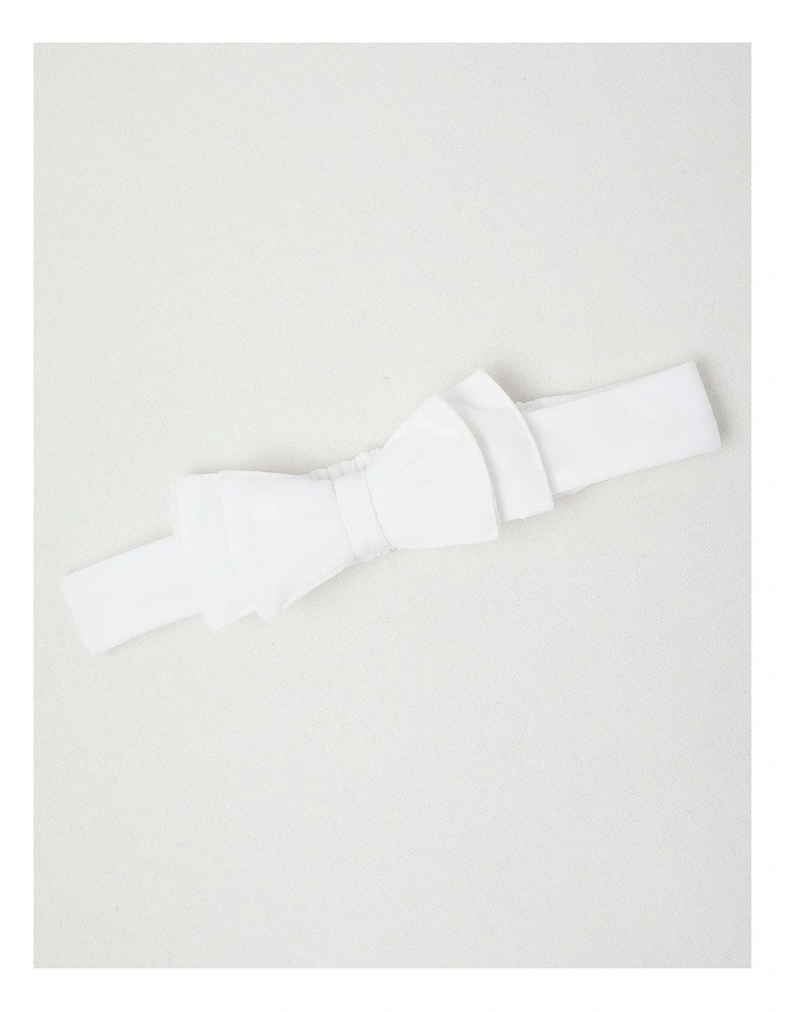 Embroidered Tulle Dress in White image 5