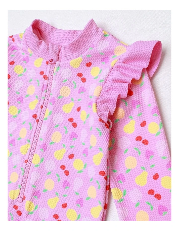 Fruit Salad Zip Front Swimwear in Tulip image 2