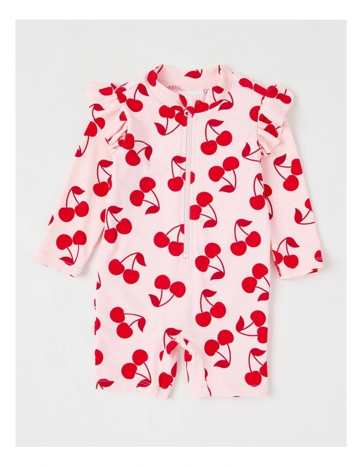 Cherry Frill Swimwear in Blush image 1