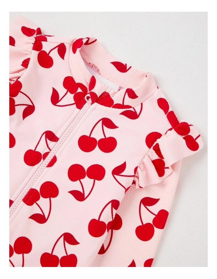 Cherry Frill Swimwear in Blush image 2