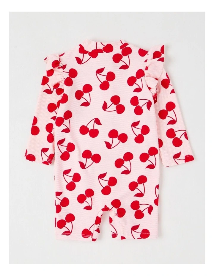 Cherry Frill Swimwear in Blush image 3