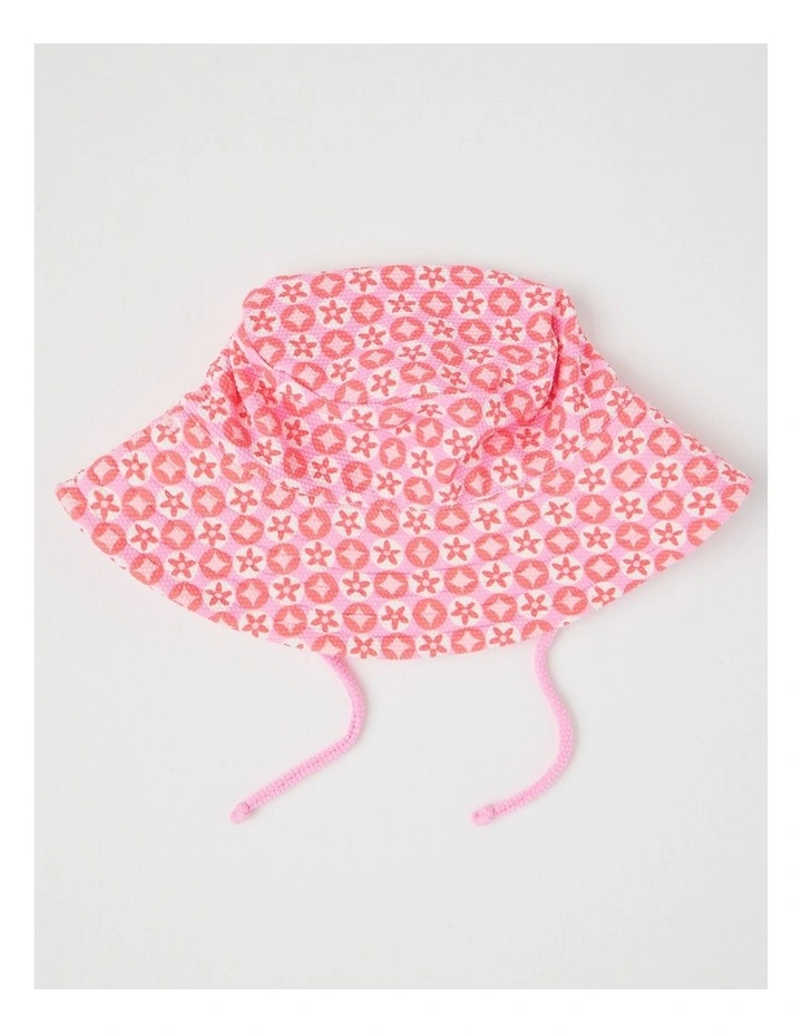 Geo Floral Swimwear in Hot Pink image 5