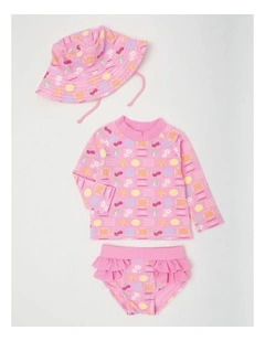 Tropical Icon Swimwear in Light Pink