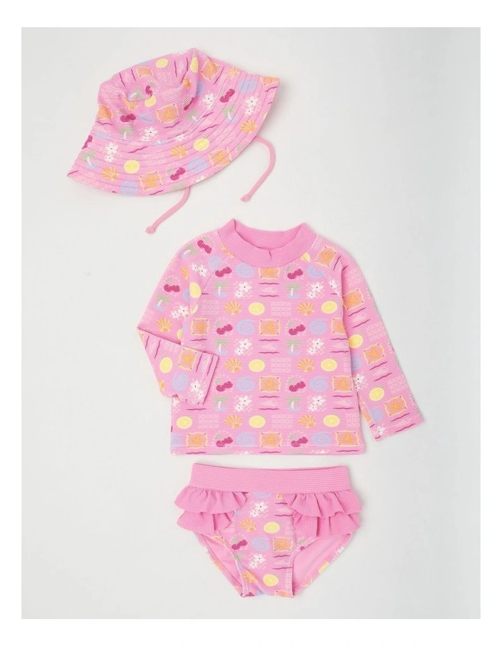 Tropical Icon Swimwear in Light Pink image 1