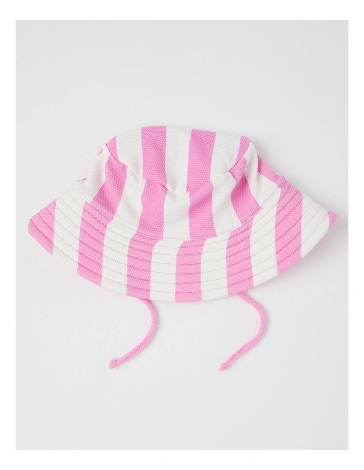 Beach Stripe Swimwear in Baby Pink image 5