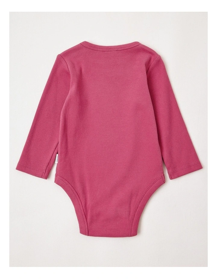 Newborn Knit Rib Bodysuit in Assorted image 6