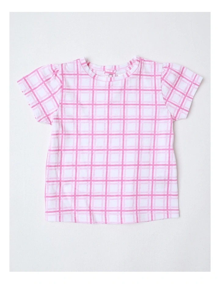 Embroidered Pinafore Set in Pink image 4