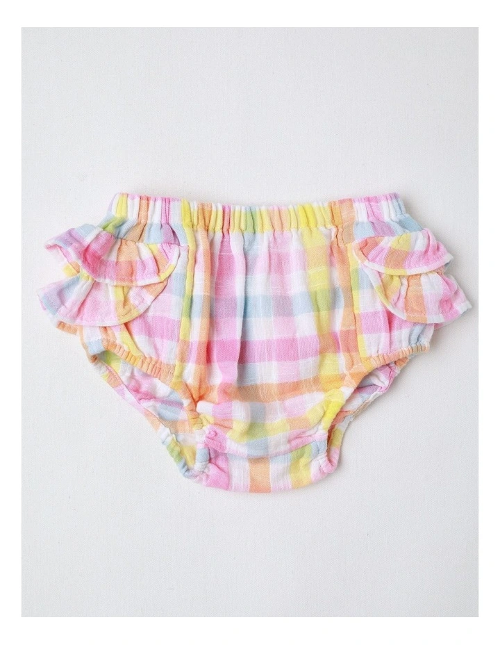 Gingham Bloomer And Headband Set in Multi image 5