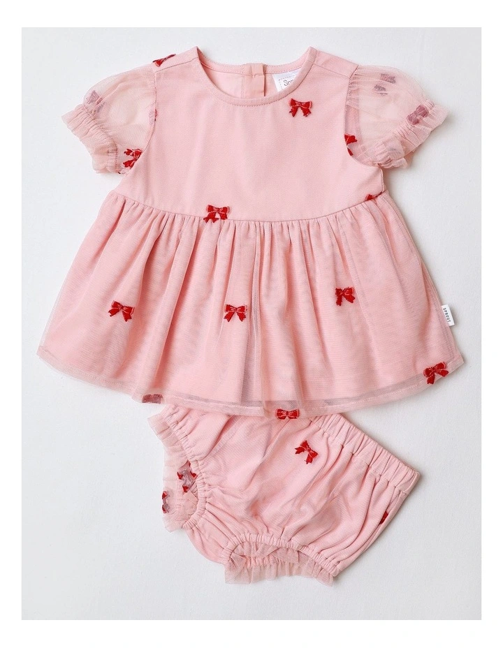 Chiffon Bow Set in Rose image 1