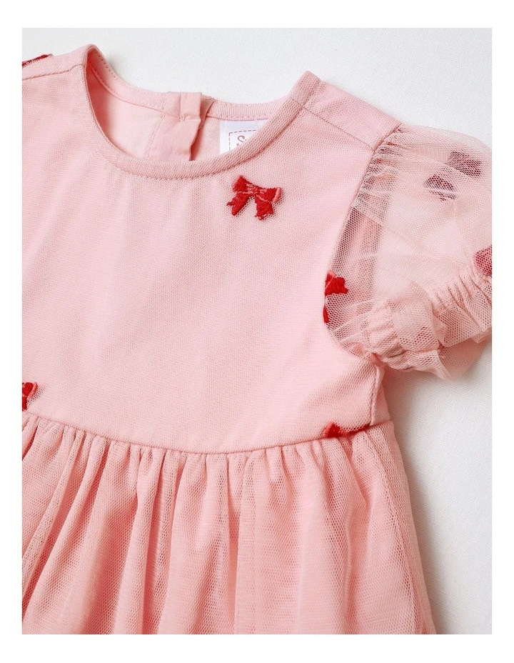 Chiffon Bow Set in Rose image 2