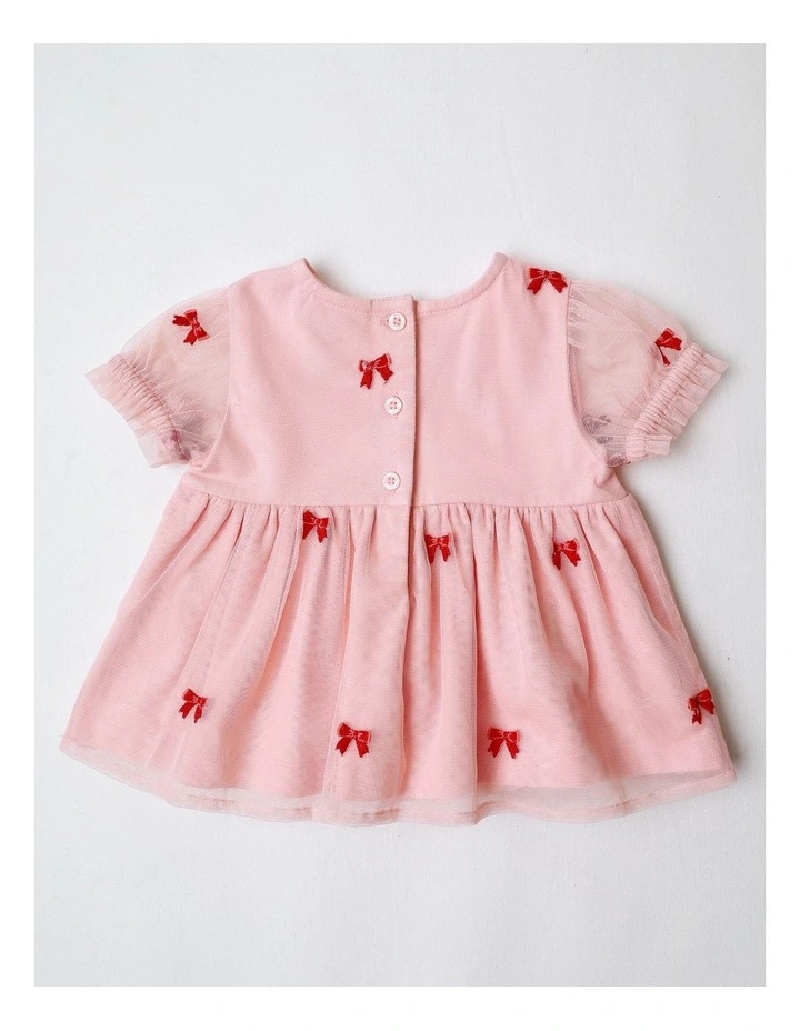 Chiffon Bow Set in Rose image 3