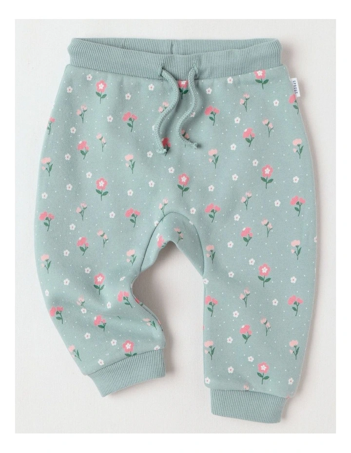 Crew Neck Frill Puppy Tracksuit Set in Pale Pink image 5