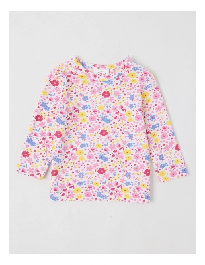 Top With Cord Frill Hem Pinafore in Bluestone image 4