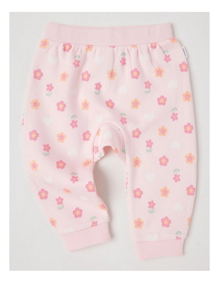 Crew Neck Bunny Tracksuit Set in Cream image 6