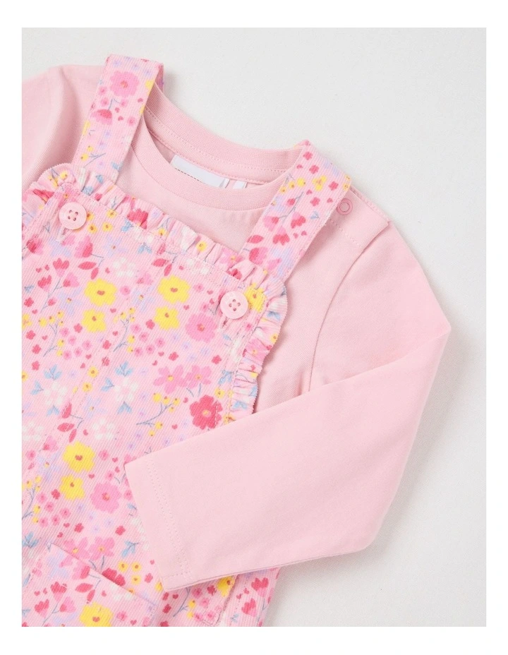 Babycord Overall Set in Blush image 2