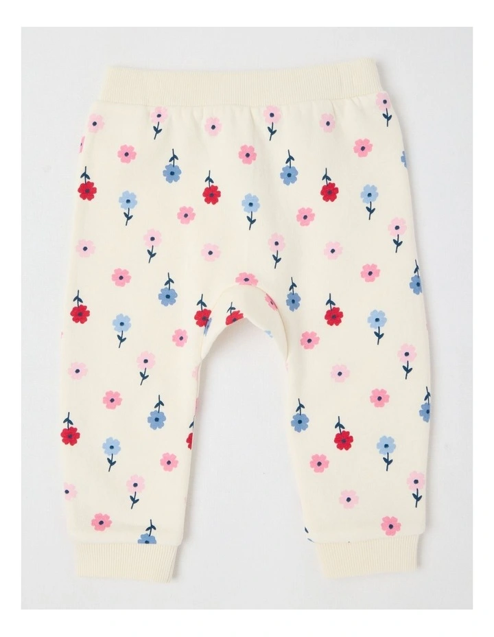 Crew Neck Flower Trio Tracksuit Set in Navy image 6