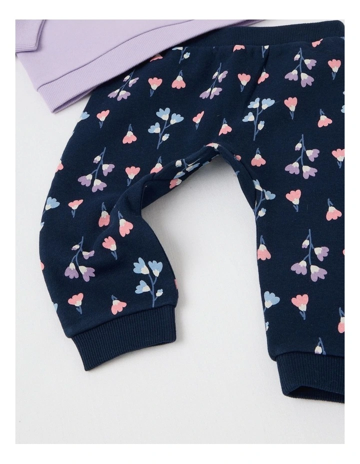 Sheep Crew Neck Tracksuit Set in Lavender image 5