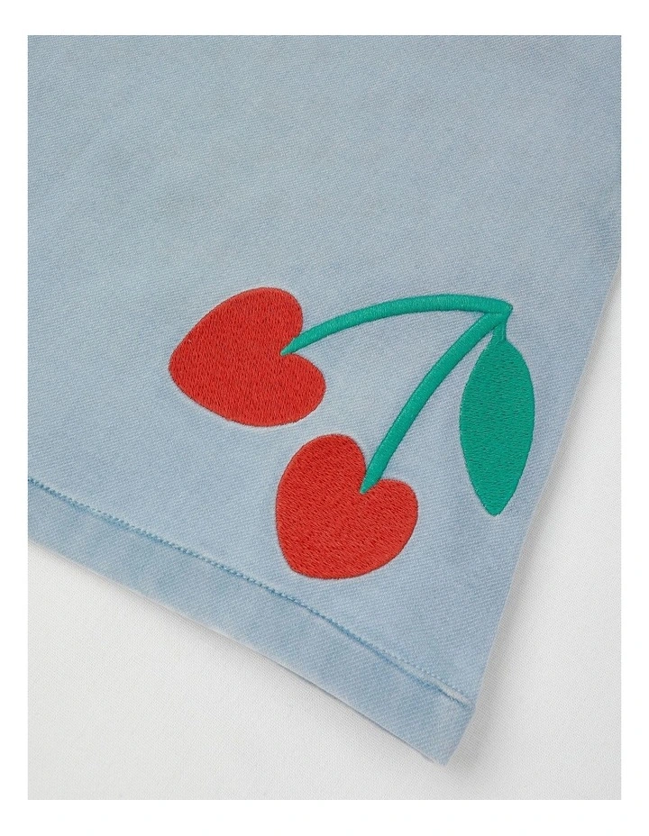 Cherry A-Line Pinafore Set in Denim image 4