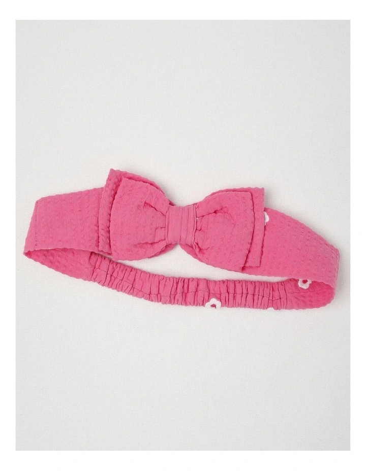 Daisy Rick Rack Pinafore Set in Bright Pink image 6