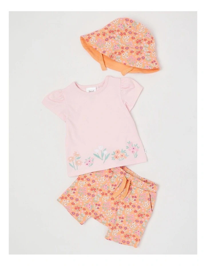 Rainbow Floral 3 Piece Set in Blush image 1