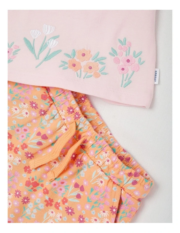 Rainbow Floral 3 Piece Set in Blush image 4