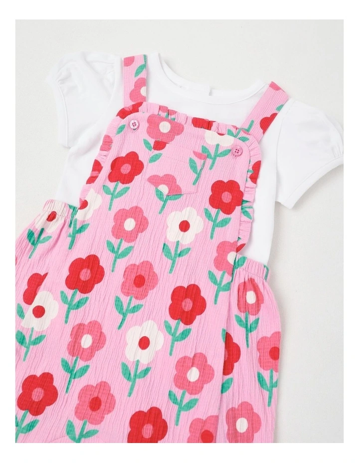 Floral Crinkle Set in Blush image 2