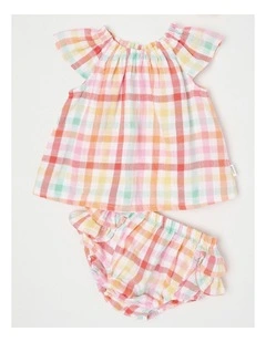 Rainbow Gingham Double Cloth 3 Piece Set in Assorted