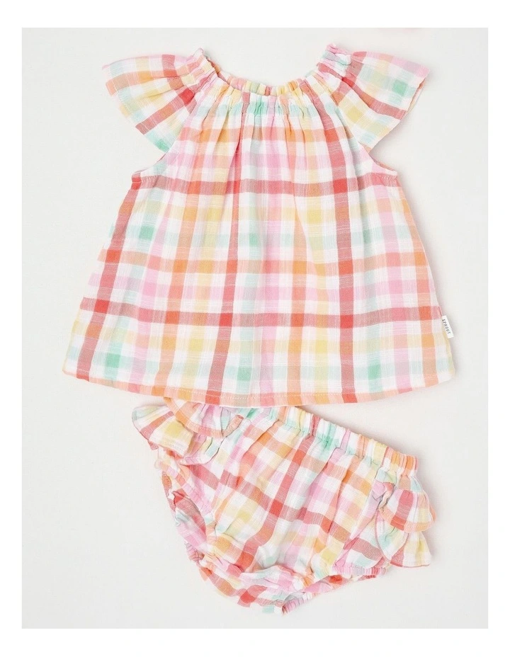 Rainbow Gingham Double Cloth 3 Piece Set in Assorted image 1