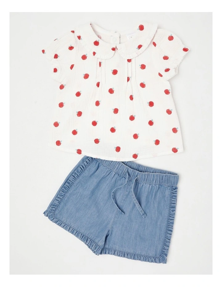 Peter Pan Chambray Set in Assorted image 1