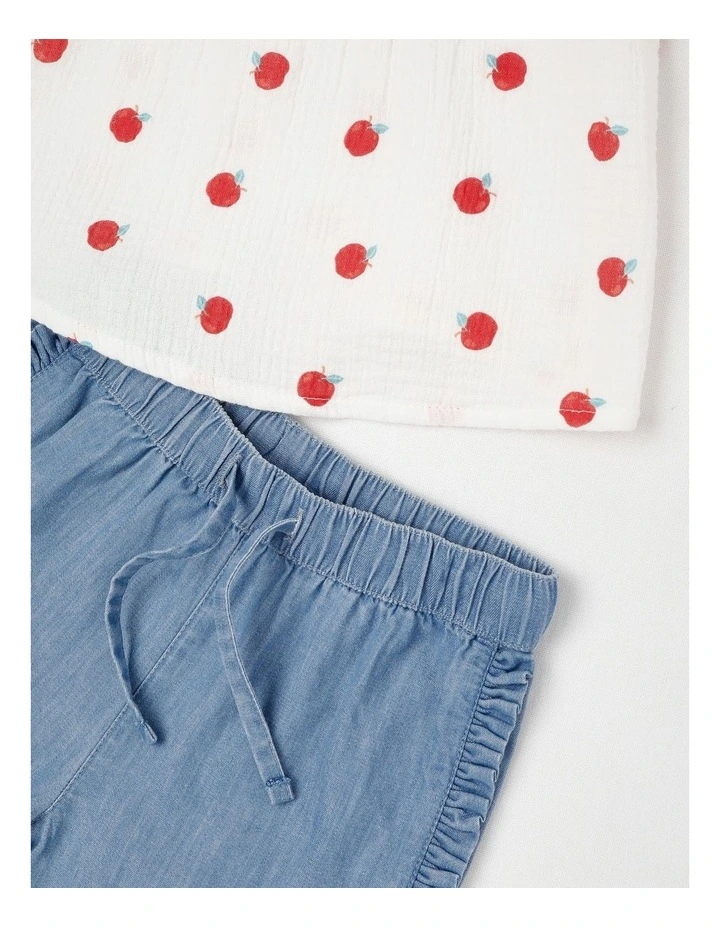 Peter Pan Chambray Set in Assorted image 4