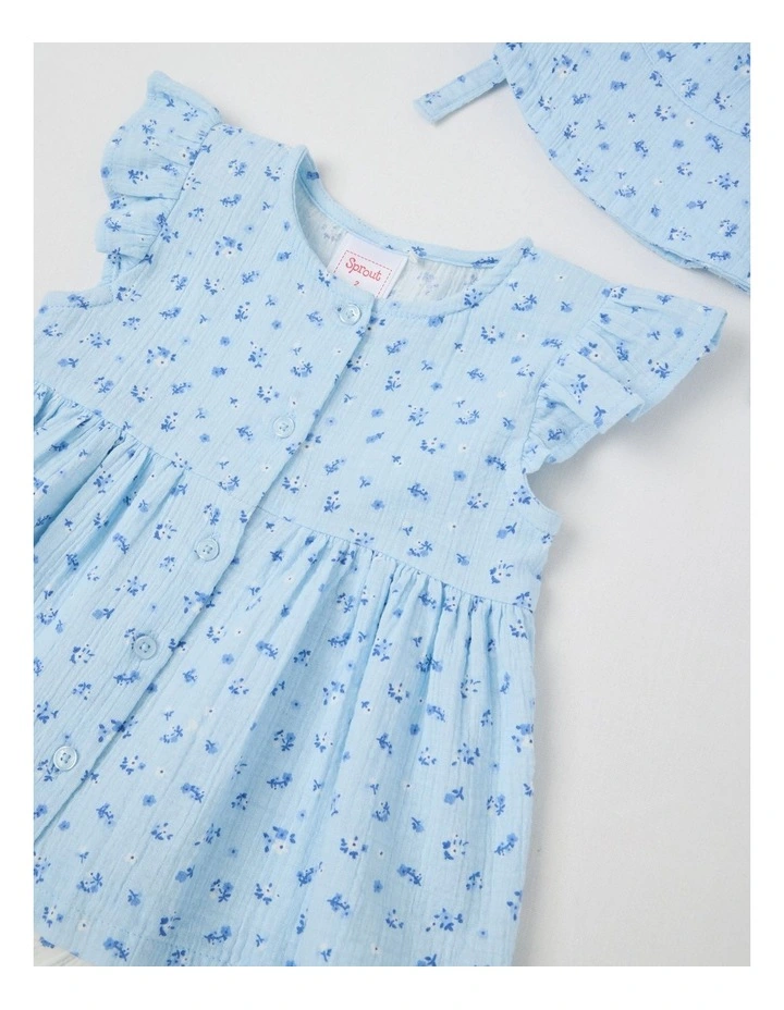 Tonal Ditsy Double Cloth Set in Light Blue image 4