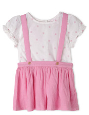 Girls Pinafore With Top Set