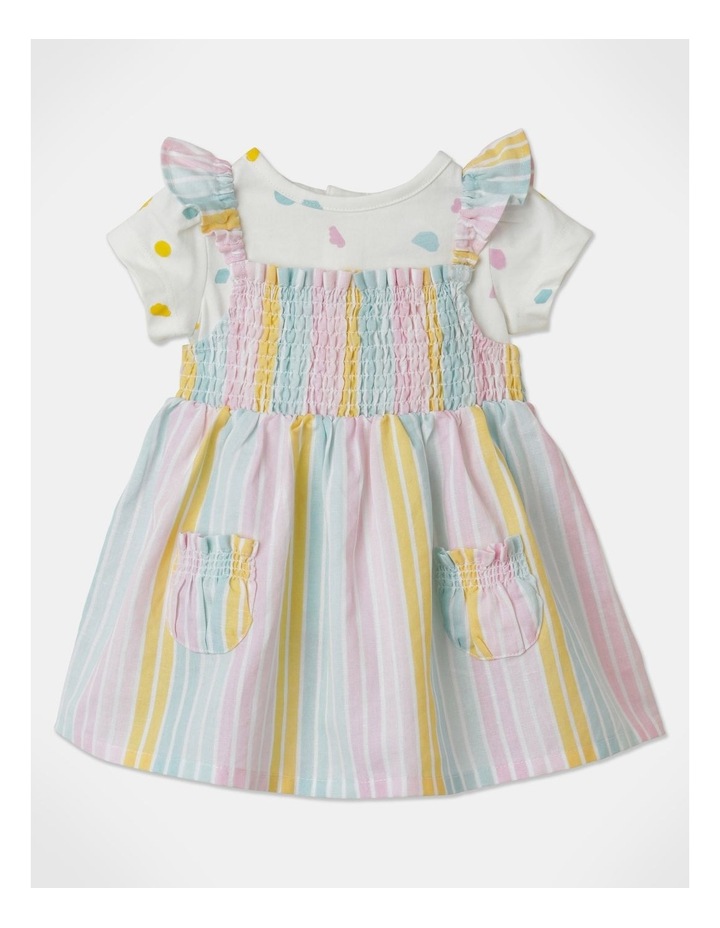 Rainbow Pinafore Set Brilliant White