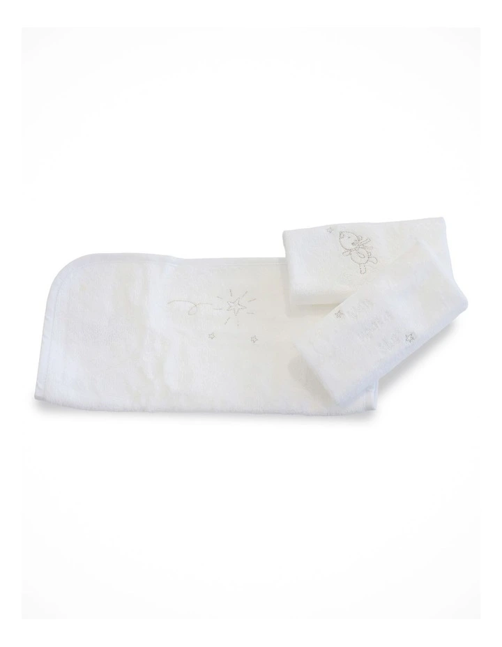Wish Upon A Star Face Washers 3 Pack in White image 1