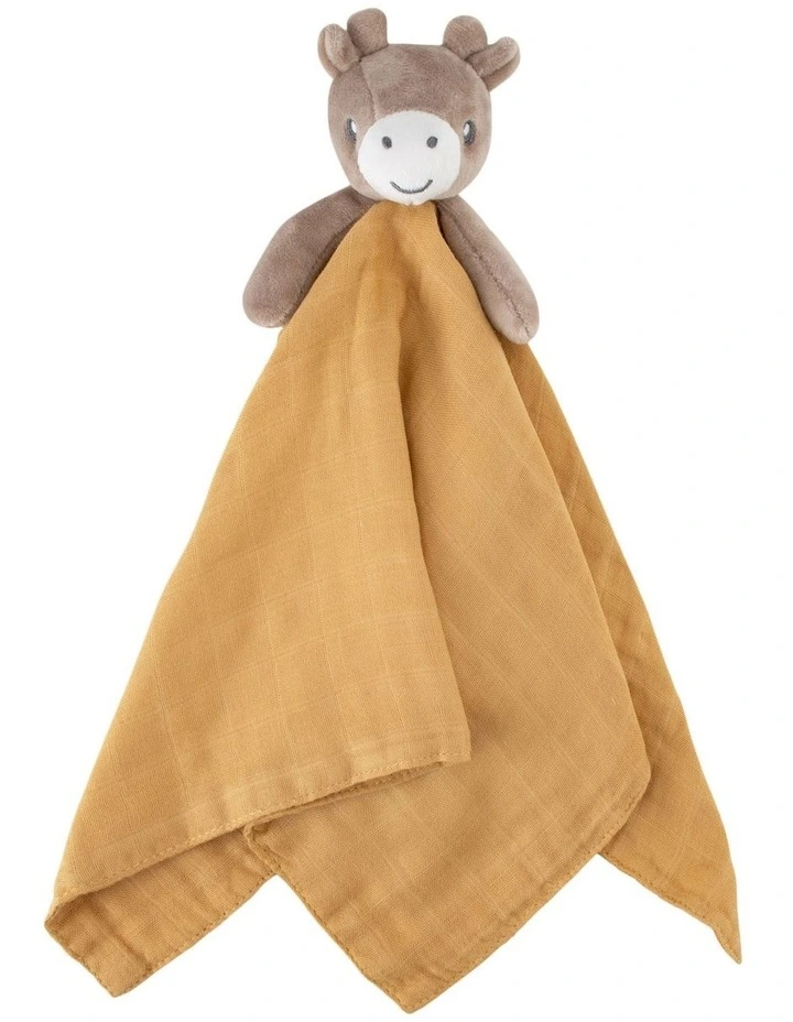 Lovie Comforter George the Giraffe in Linear Sands Marigold image 1