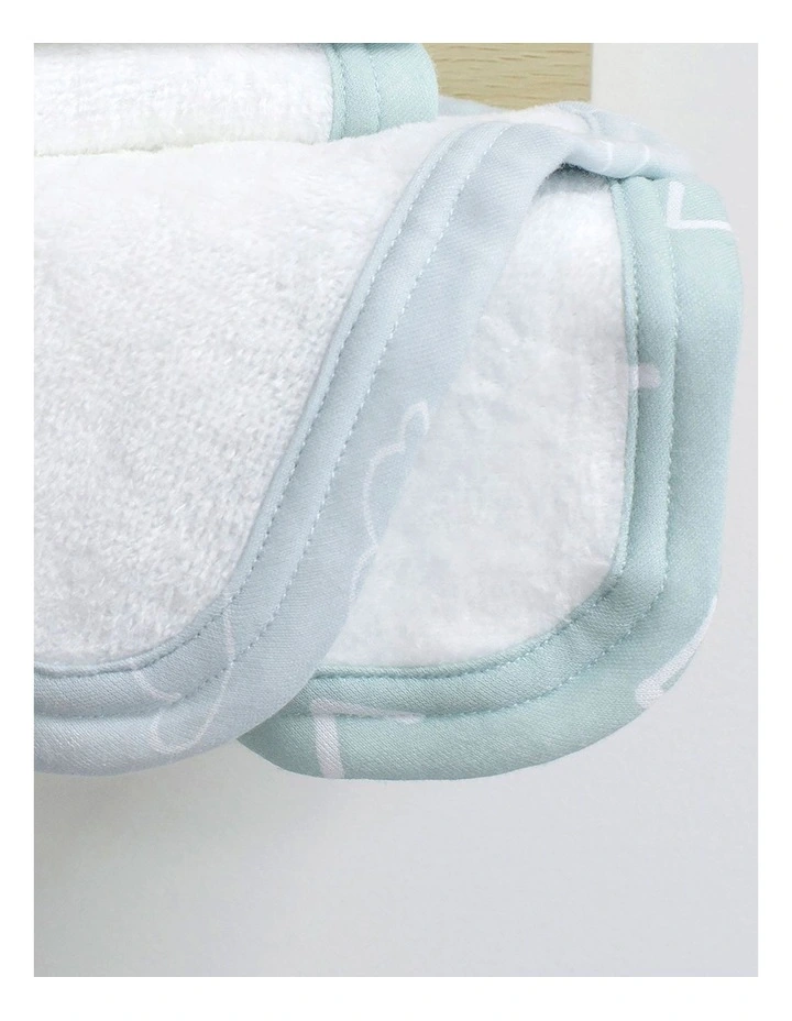 Nordic 3 Pack Face Washers in Blue image 3