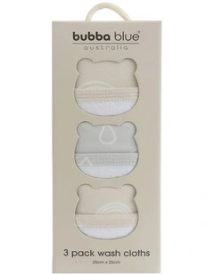 Nordic 3 Pack Face Washers in Beige