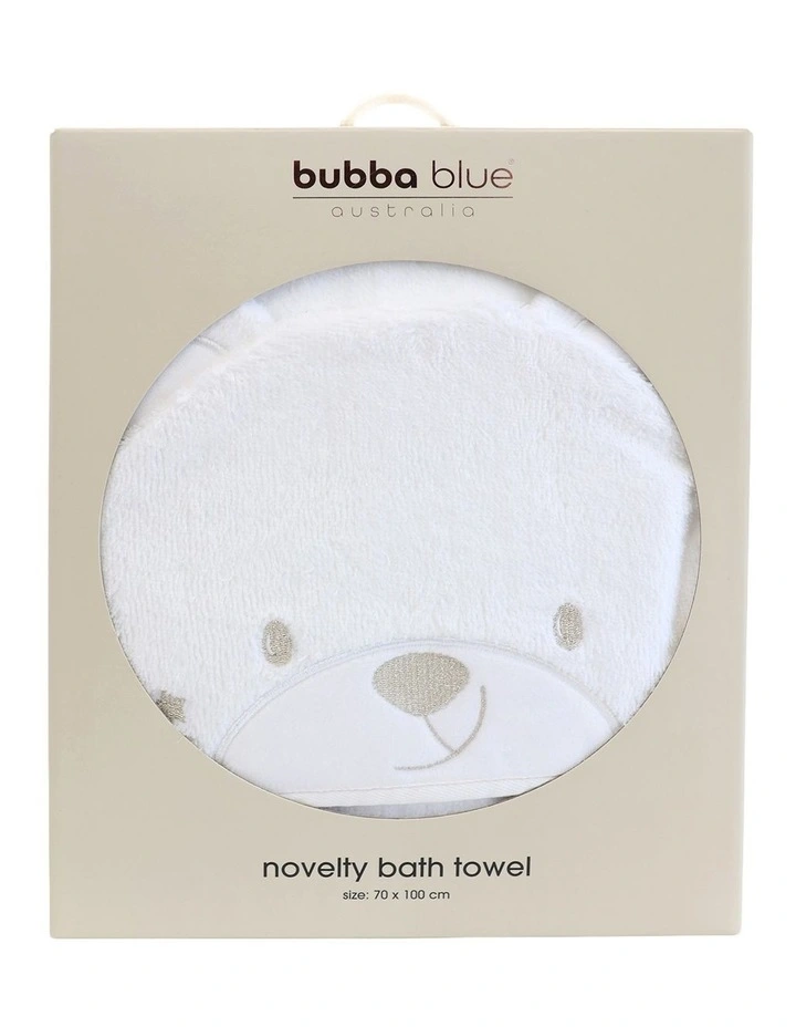 Wish Upon a Star Novelty Bear Hooded Bath Towel in White image 5