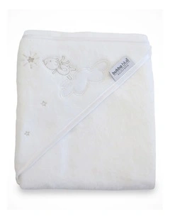 Wish Upon A Star White Hooded Bath Towel in White