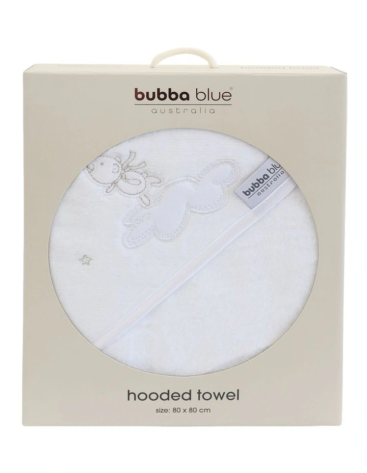 Wish Upon A Star White Hooded Bath Towel in White image 4