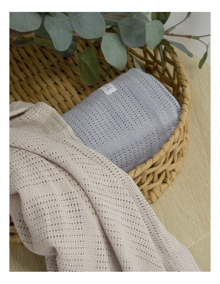 Nordic Cellular Blanket 2 Pack in Grey/Sand image 4