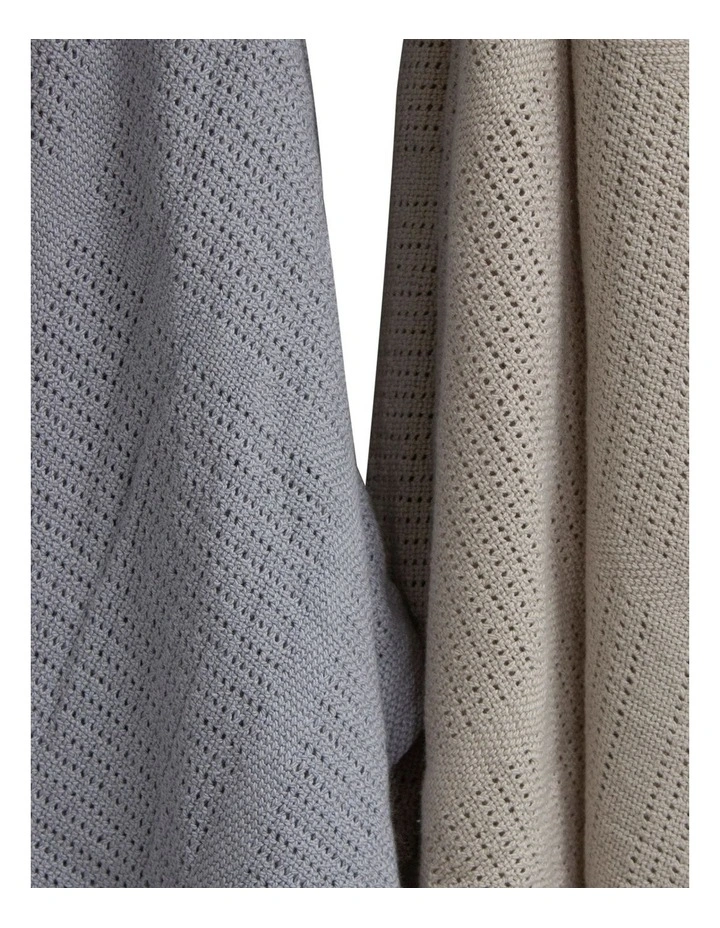 Nordic Cellular Blanket 2 Pack in Grey/Sand image 6