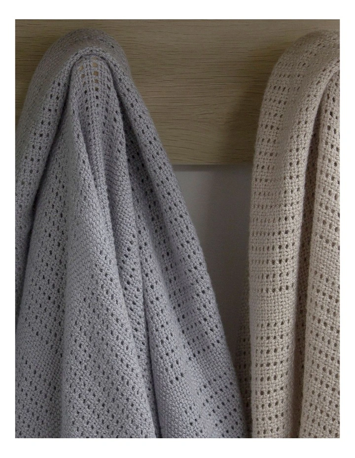 Nordic Cellular Blanket 2 Pack in Grey/Sand image 7
