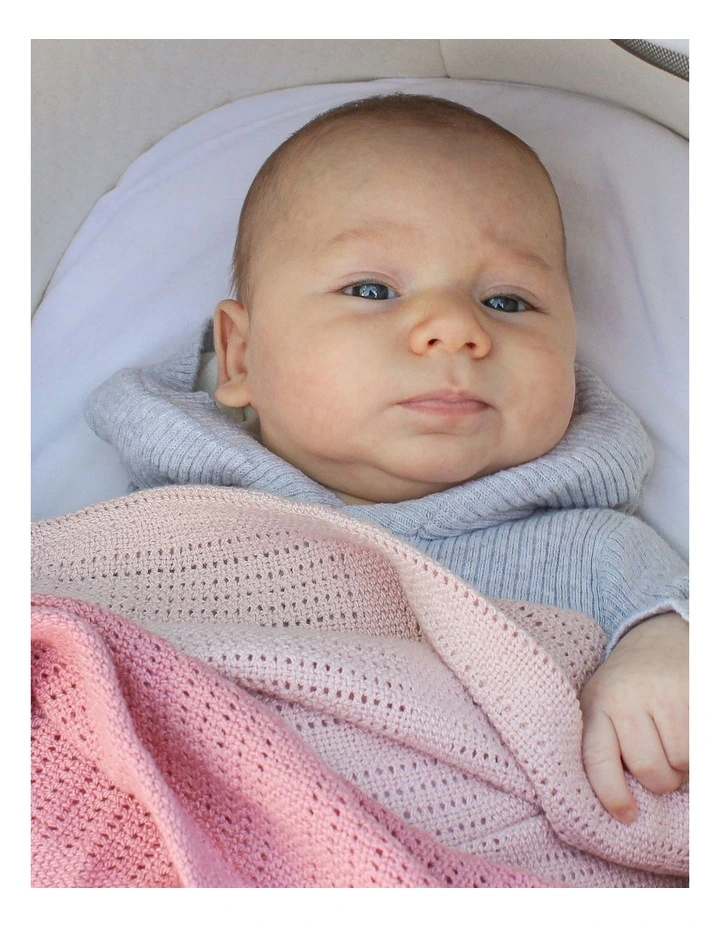 Nordic Cellular Blanket 2 Pack in Dusty Pink/Rose image 6