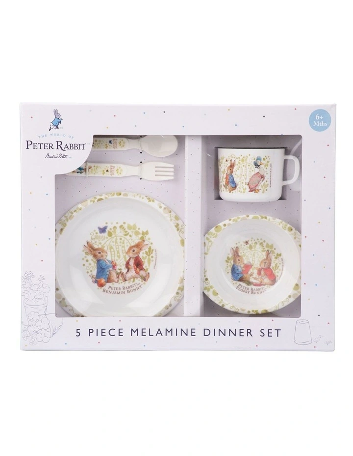 Classic 5 Piece Dinner Set in White image 1