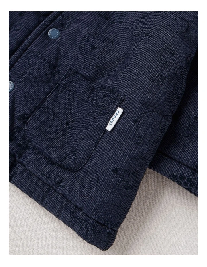 Cord Jacket in Navy image 4