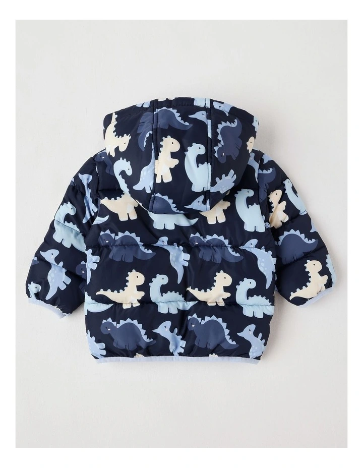Puffer Jacket in Navy image 3