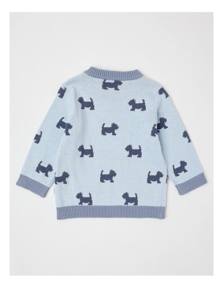 Essential Scotty Intarsia Jumper in Windsurfer image 3